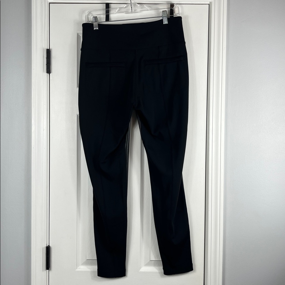 Athleta Delancey Mixed Media Shine Tights Leggings - Faux Leather - Picture 6 of 9